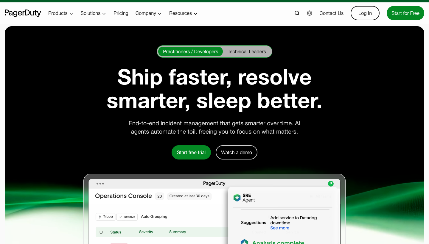 pagerduty.com, rebuilt by Platho
